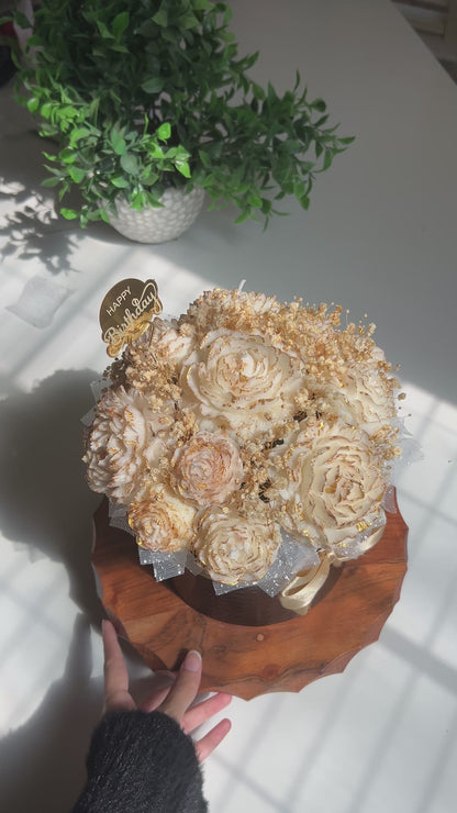 Gold Petal Candle Bouquet